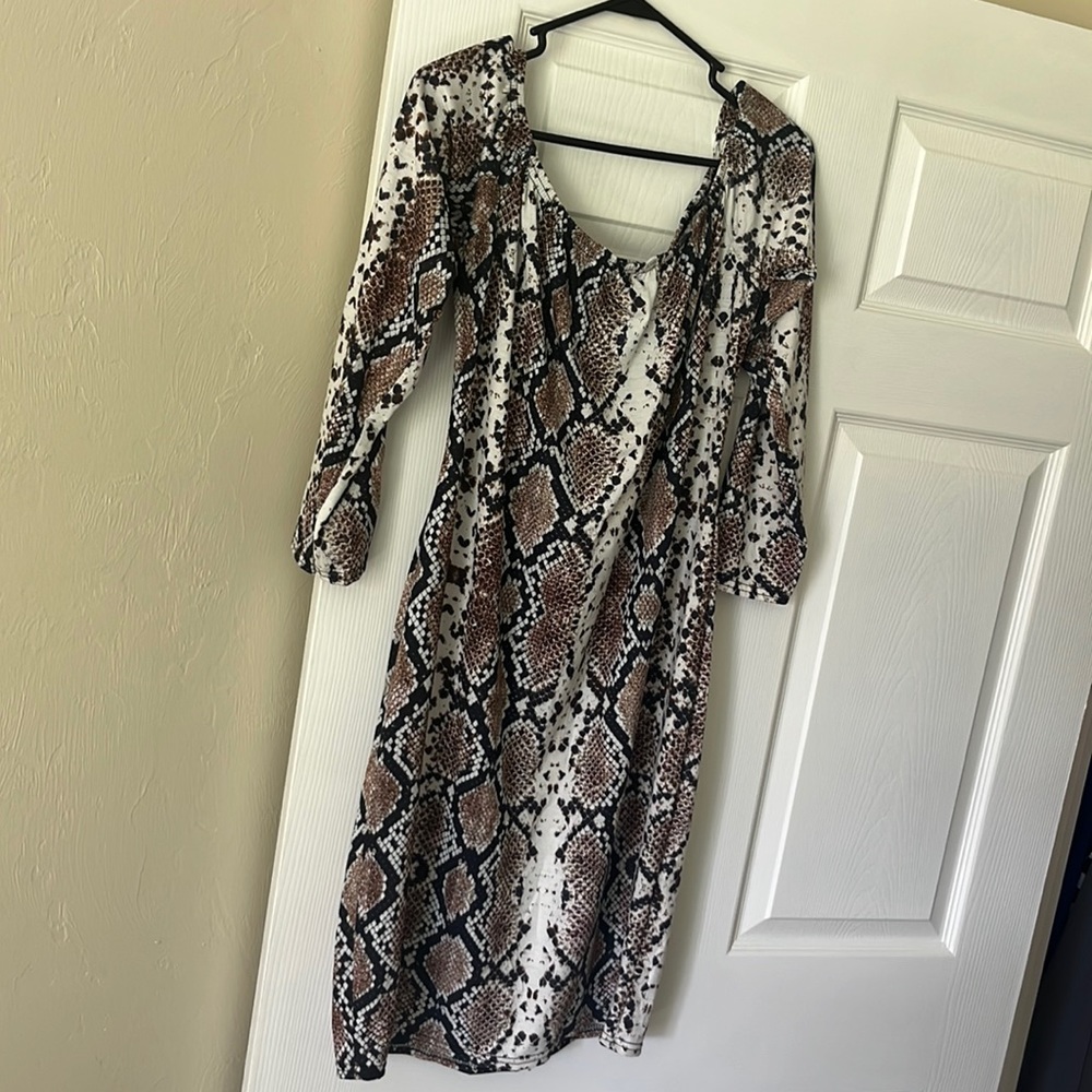 Snake print dress